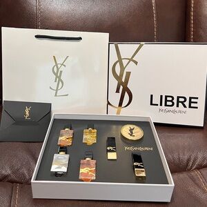 Yves Saint Laurent Elegant Cuff Links - Black, Gold, White